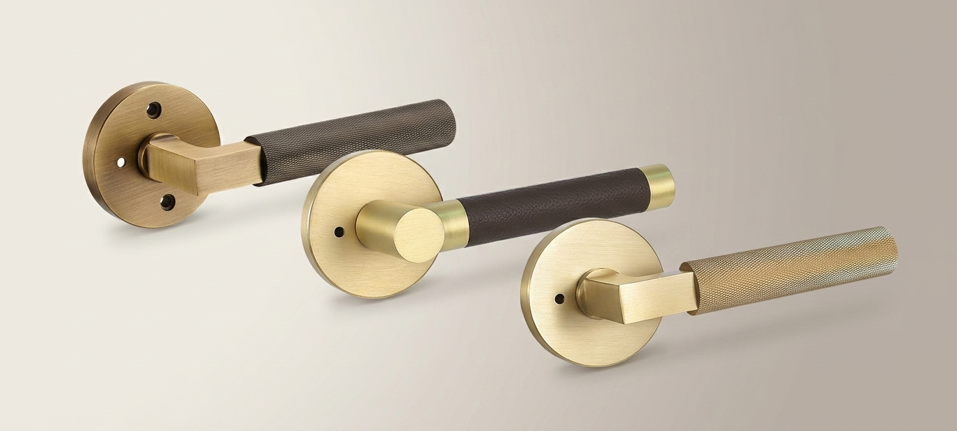 Tactile Elegance: Why Knurled & Leather-Wrapped Brass Hardware Redefining Modern Interiors
