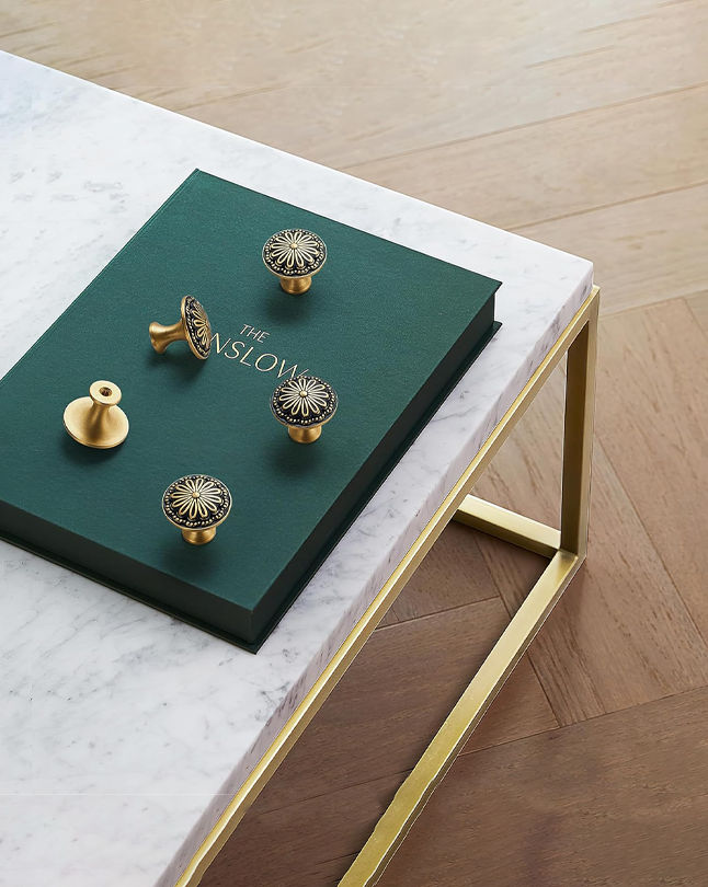 Black and Brushed-Gold Cabinet-Knobs - 2 Pack Flower Brass Drawer Pulls for Dresser Cabinet Hardware (2, Black)