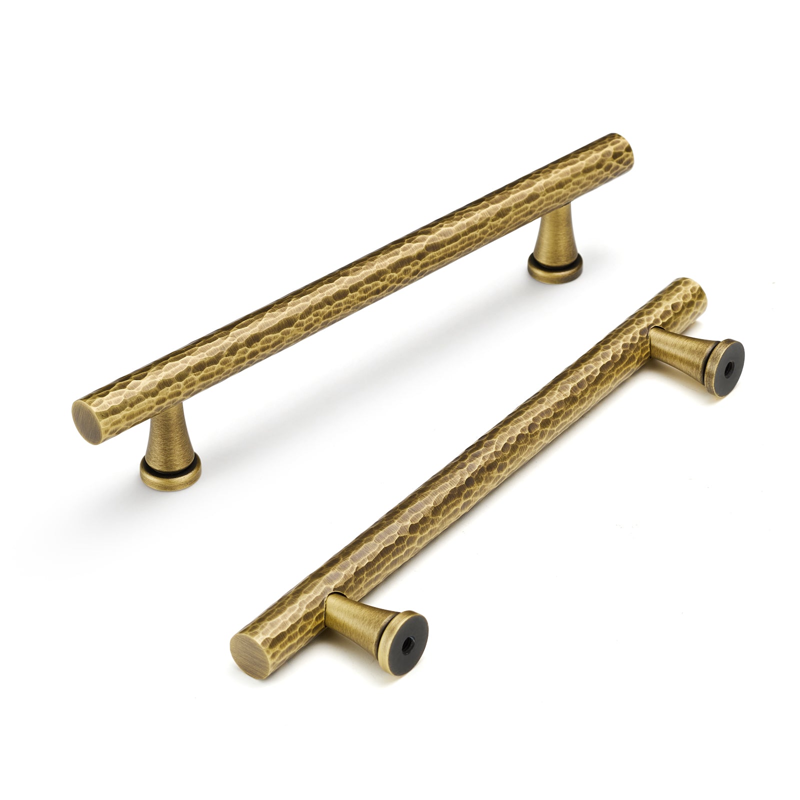 Flirabbit 5" Hand-Hammered Antique Brass Cabinet Pull