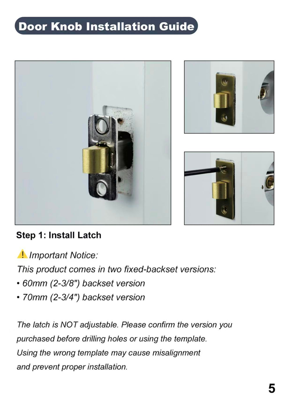 Antique brass door knobs