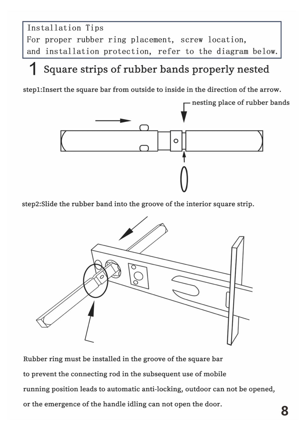 Knurled brass privacy door knobs