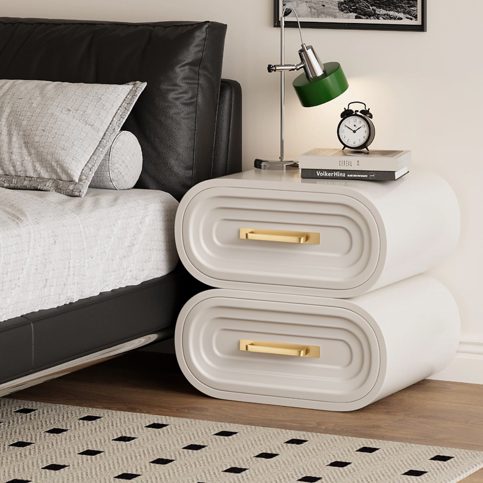 Solid brass cabinet handles with back panel, brushed gold modern drawer handles, suitable for cabinets, drawers and wardrobes (brushed gold, 5-inch (128 mm) hole spacing).