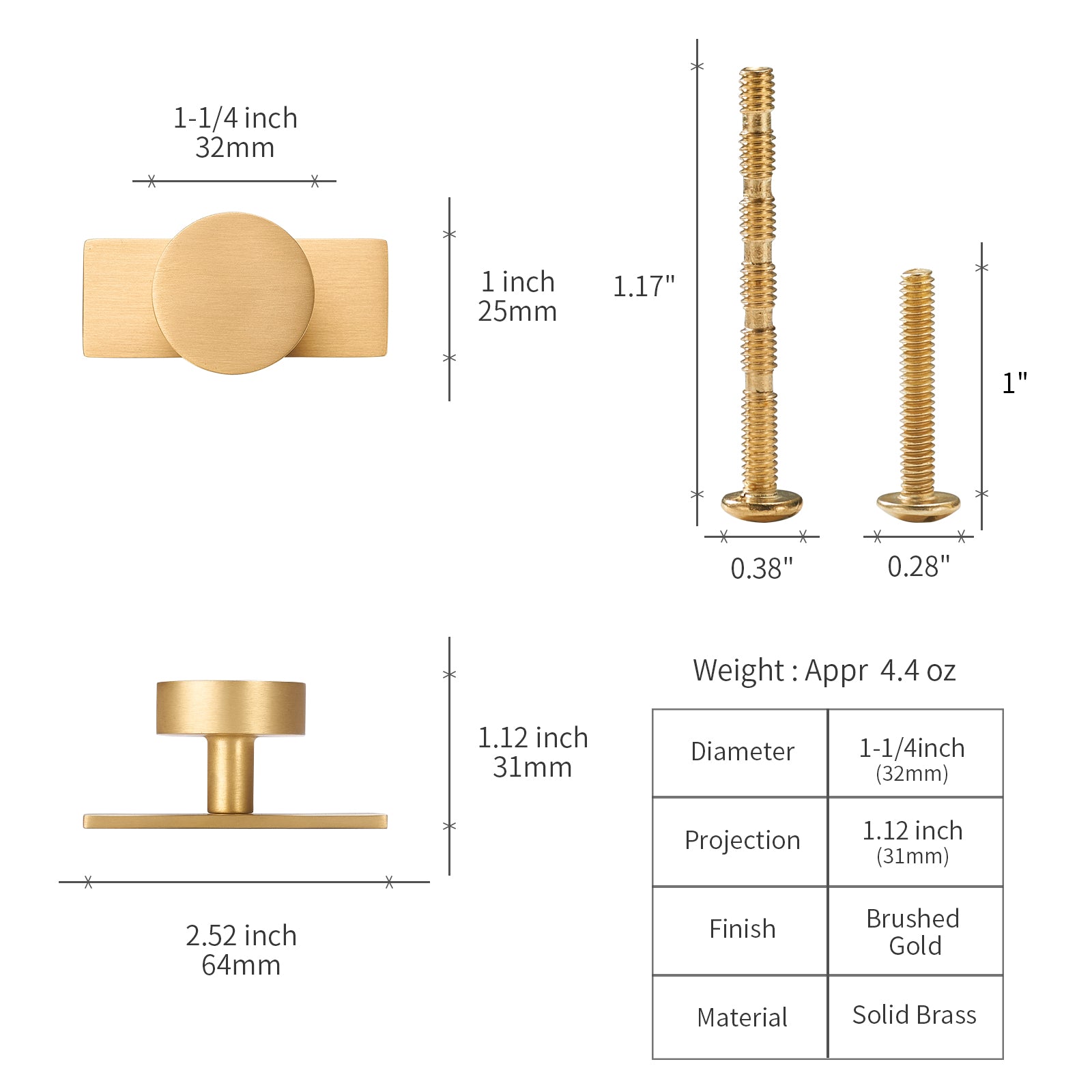 Brass cabinet handles (with base), modern brushed gold hardware handles, suitable for dressing table drawers, furniture, bedroom and kitchen cabinets.