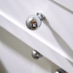 Round-Ball Polished-Chrome Cabinet Knobs Solid Brass Handles Hardware for Dresser Kitchen Bedroom Bathroom Drawer