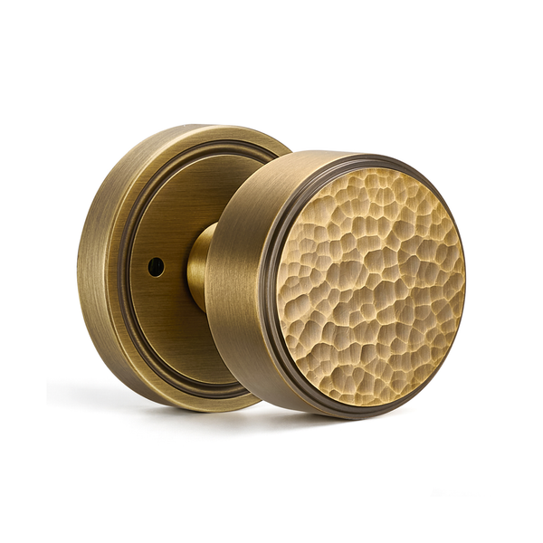 Antique Brass Hammered Door Knob