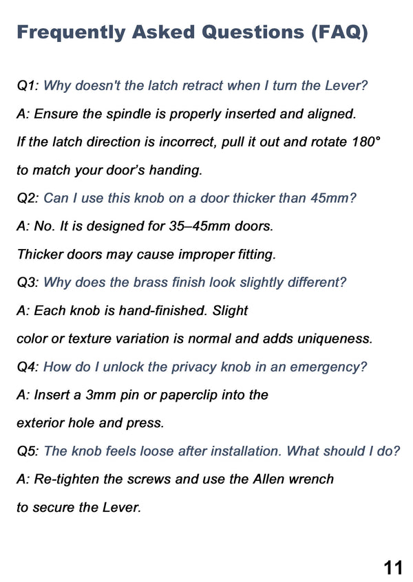 Octagonal Sunburst Brass Door Knob