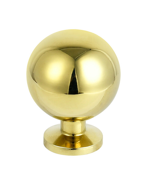 Polished-Brass Drawer Cabinet Knobs - Solid Brass Handles Hardware for Dresser Kitchen Bedroom Bathroom