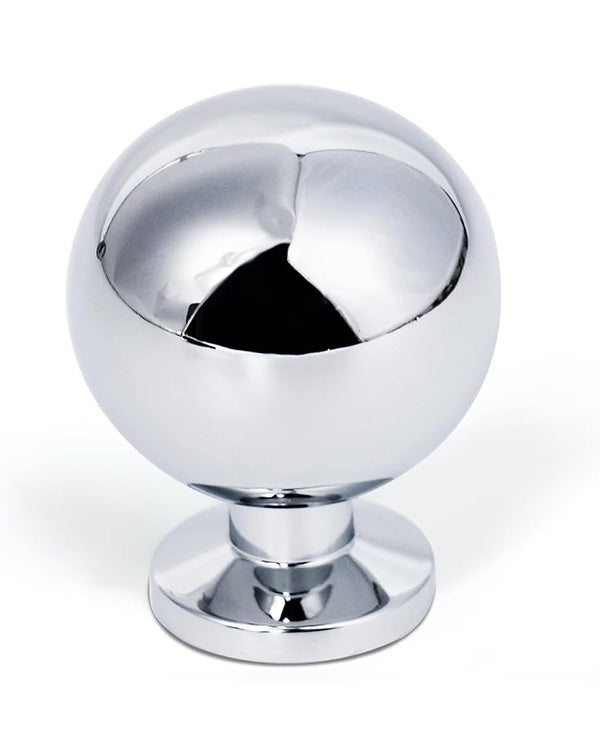 Round-Ball Polished-Chrome Cabinet Knobs Solid Brass Handles Hardware for Dresser Kitchen Bedroom Bathroom Drawer