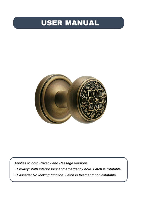 Antique brass door knobs