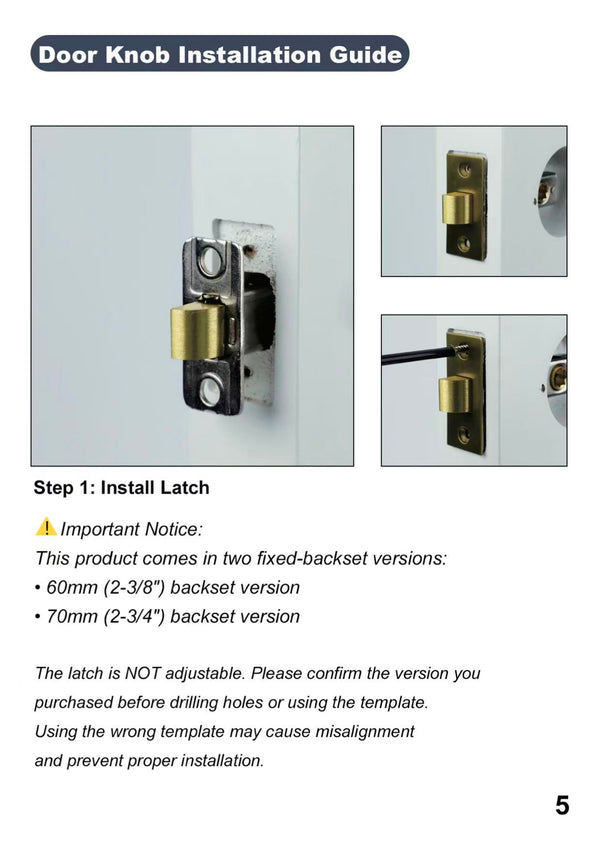 Antique brass door knobs