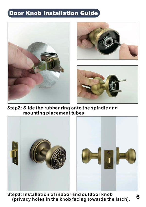 Antique brass door knobs