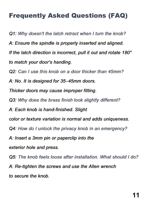 Antique brass door knobs