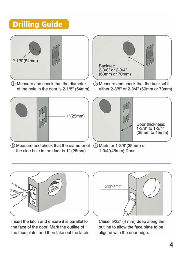 Black gold flower door lock