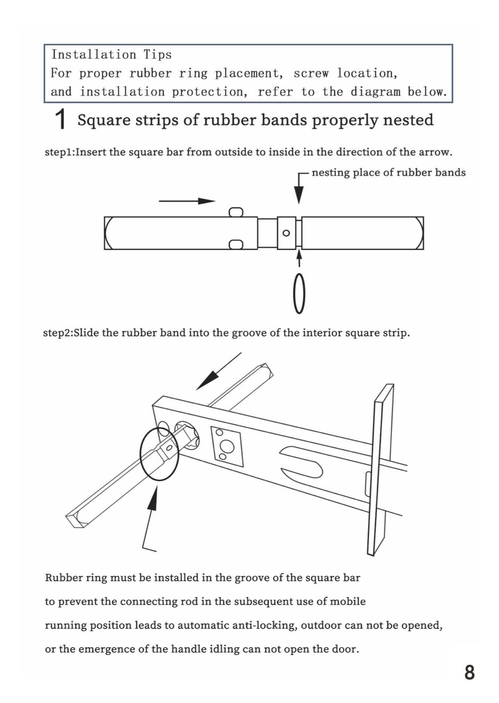 Black gold flower door lock