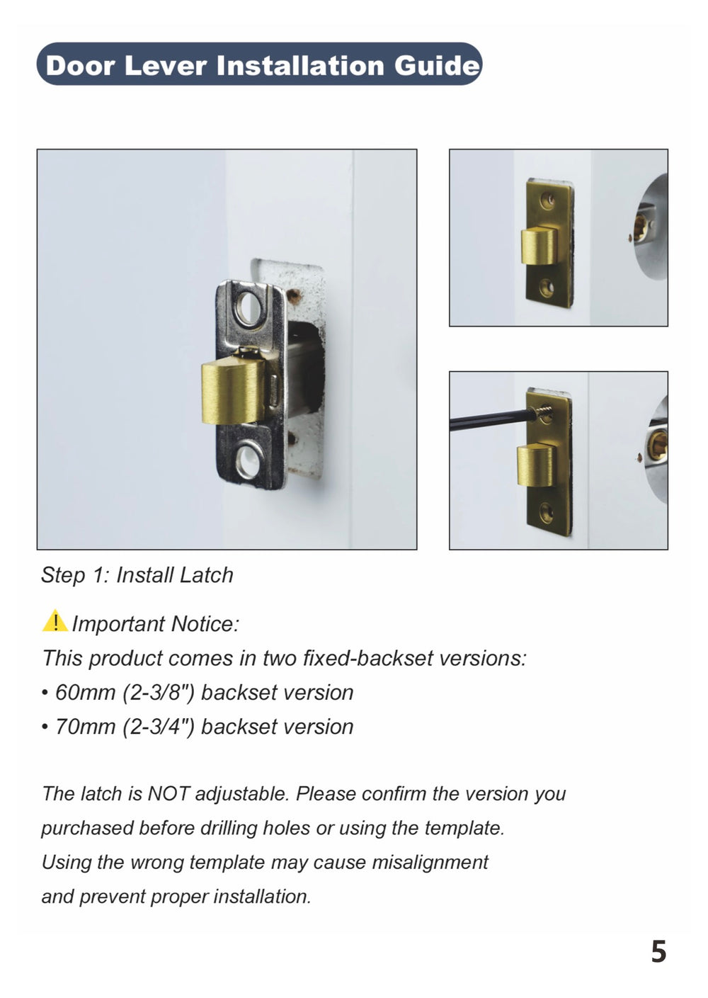 Knurled brass privacy door knobs