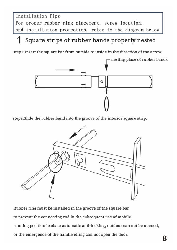 Knurled brass privacy door knobs