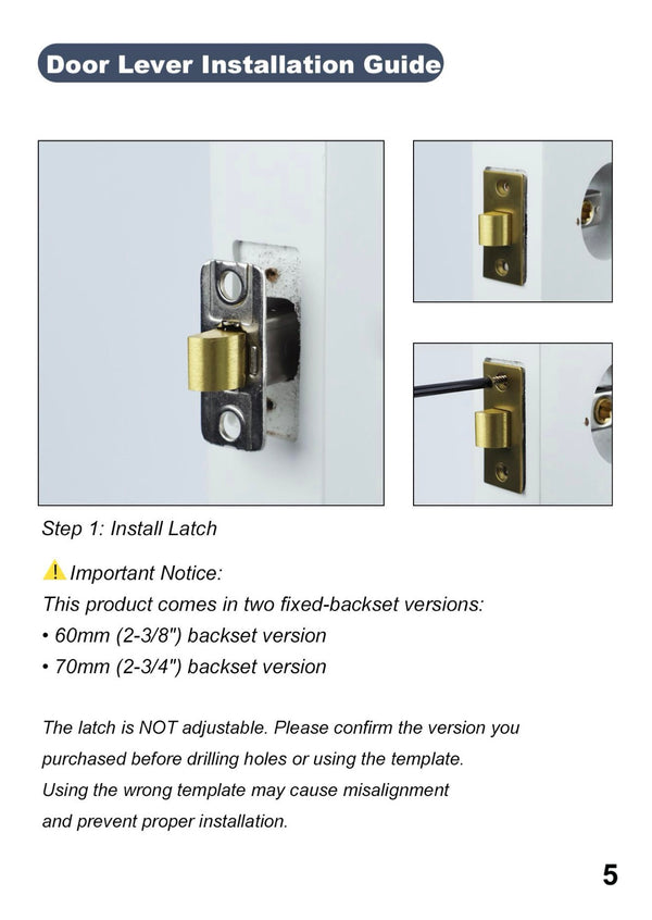 Minimalist Brass Privacy Door Knobs