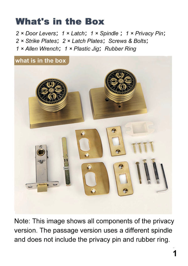 Antique floral relief door knobs