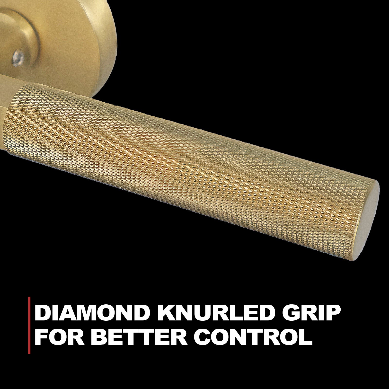 The Art of Precision Knurling | Heavy-duty Brass & Diamond-Cut Linear Privacy Door Lever for Bedrooms & Bathrooms