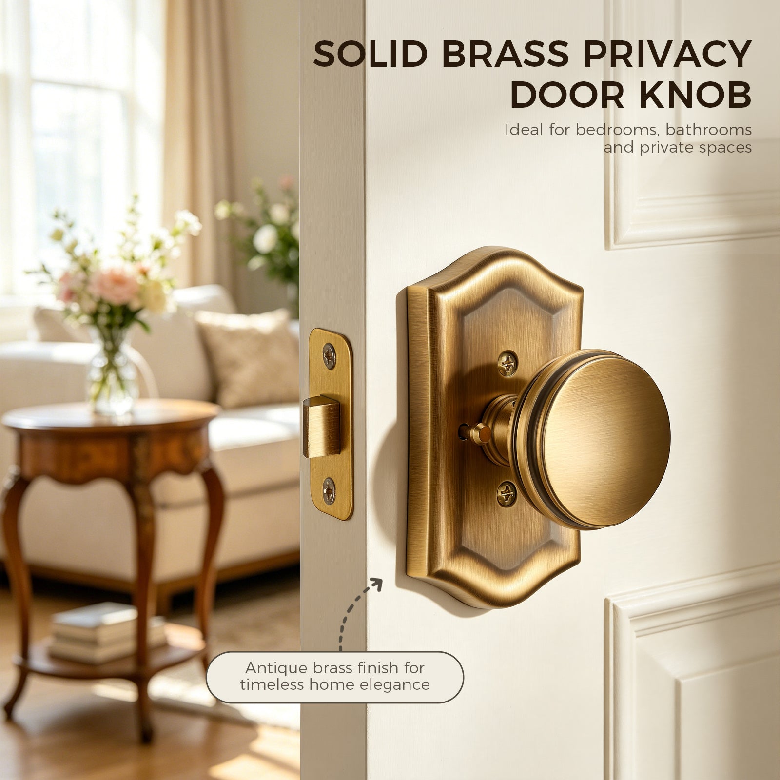 Heritage Collection | Antique Brass Privacy Door Knob