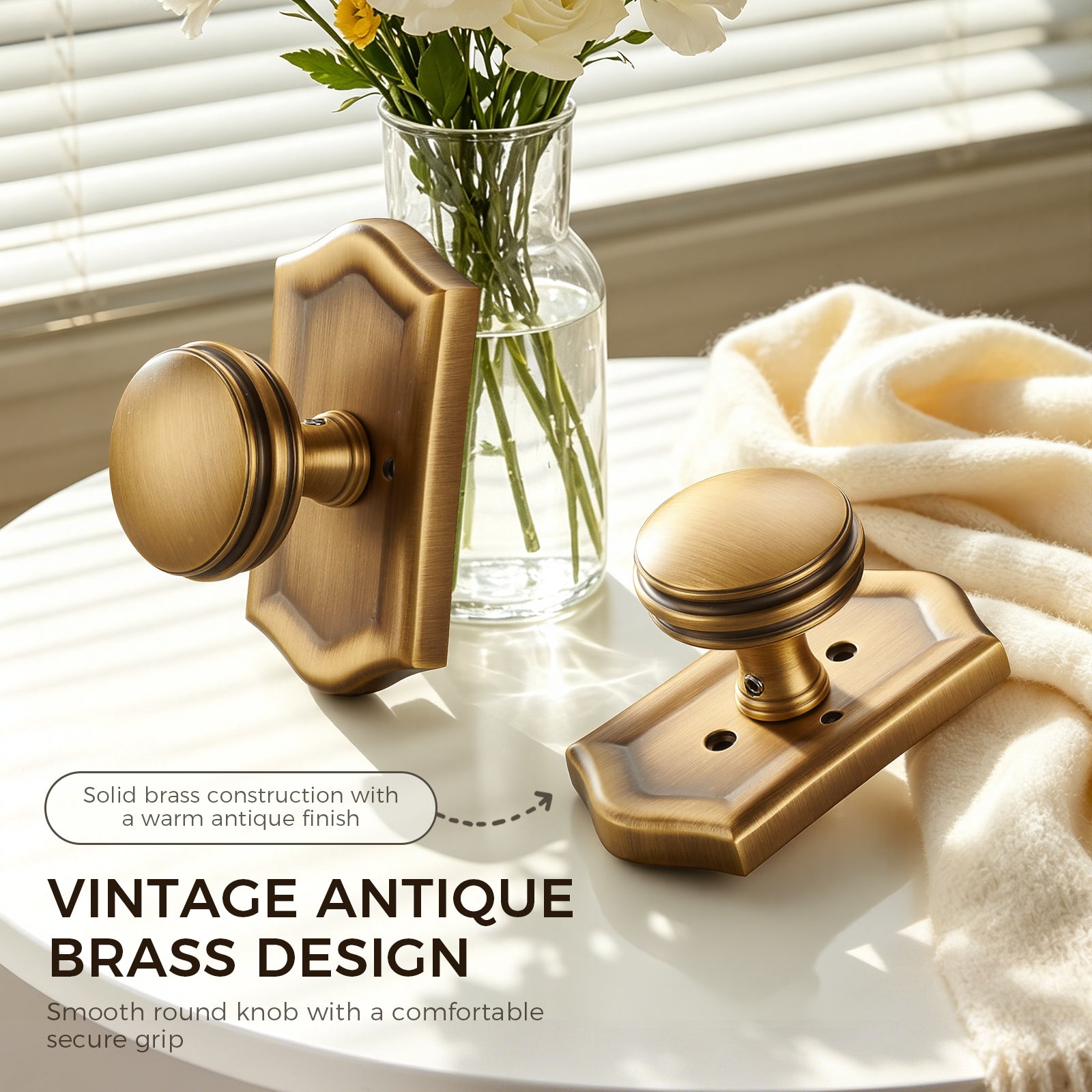 Heritage Collection | Antique Brass Privacy Door Knob