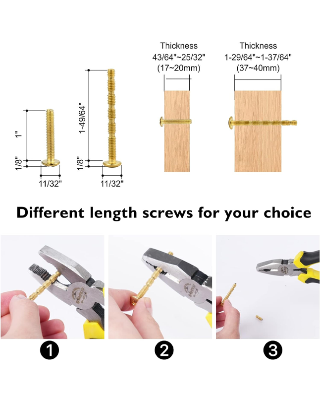 Polished-Brass Drawer Cabinet Knobs - Solid Brass Handles Hardware for Dresser Kitchen Bedroom Bathroom (2 Pack)