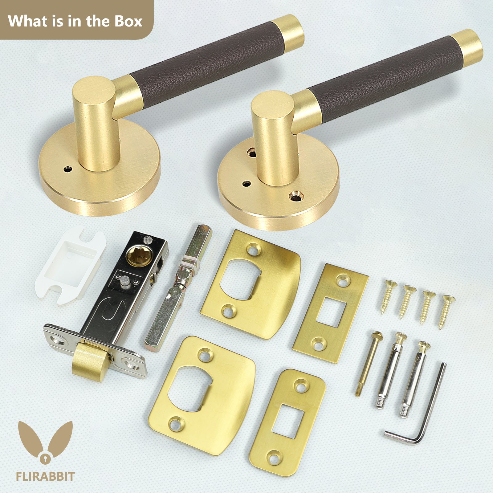 The Art of Tactile Luxury | Heavy-duty Brass & Hand-Stitched Leather Privacy Door Lever for Bedrooms & Bathrooms